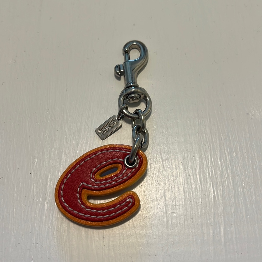 COACH Letter “E” Initial Keychain
